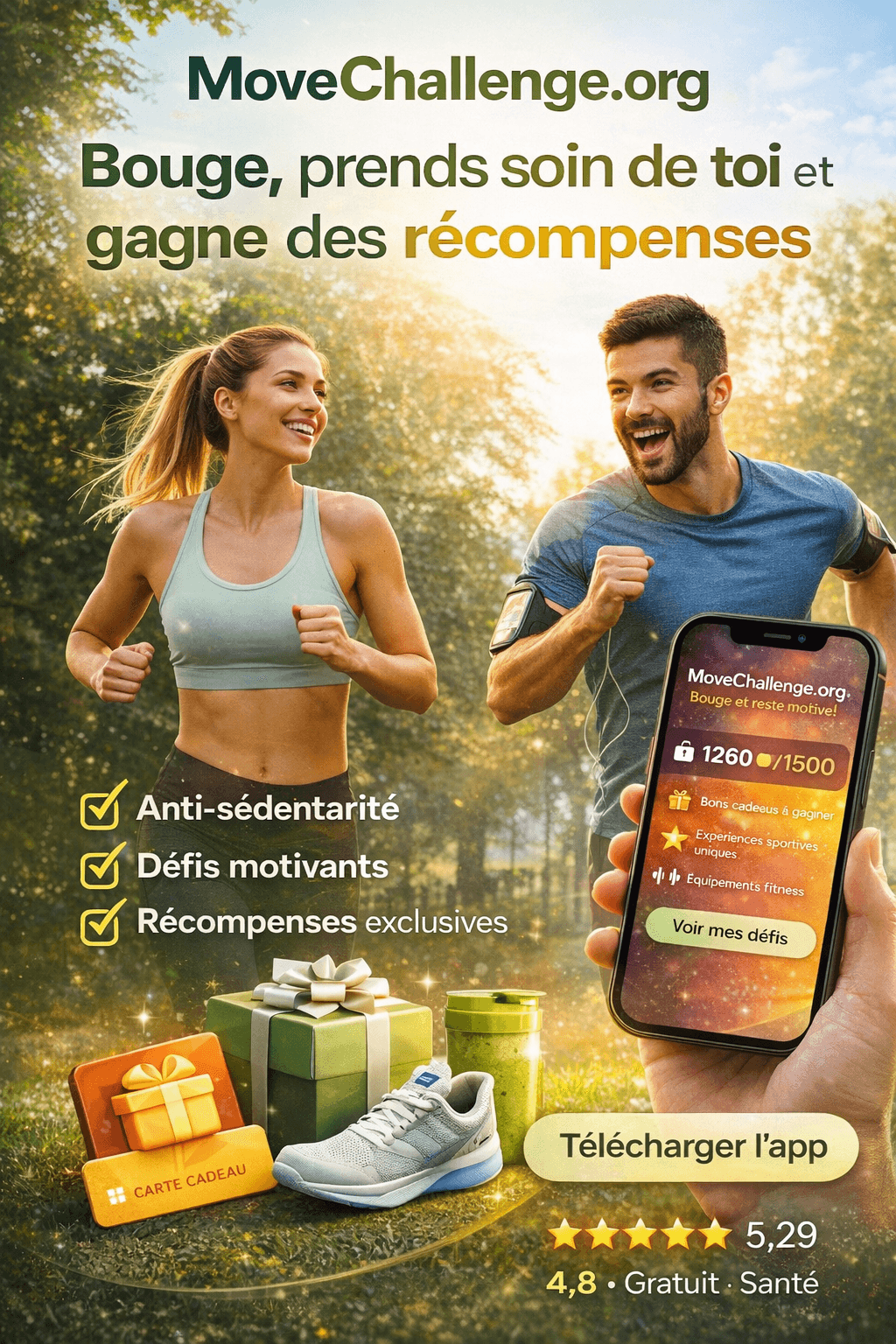 Campagne MoveChallenge pour bouger, prendre soin de soi et gagner des récompenses