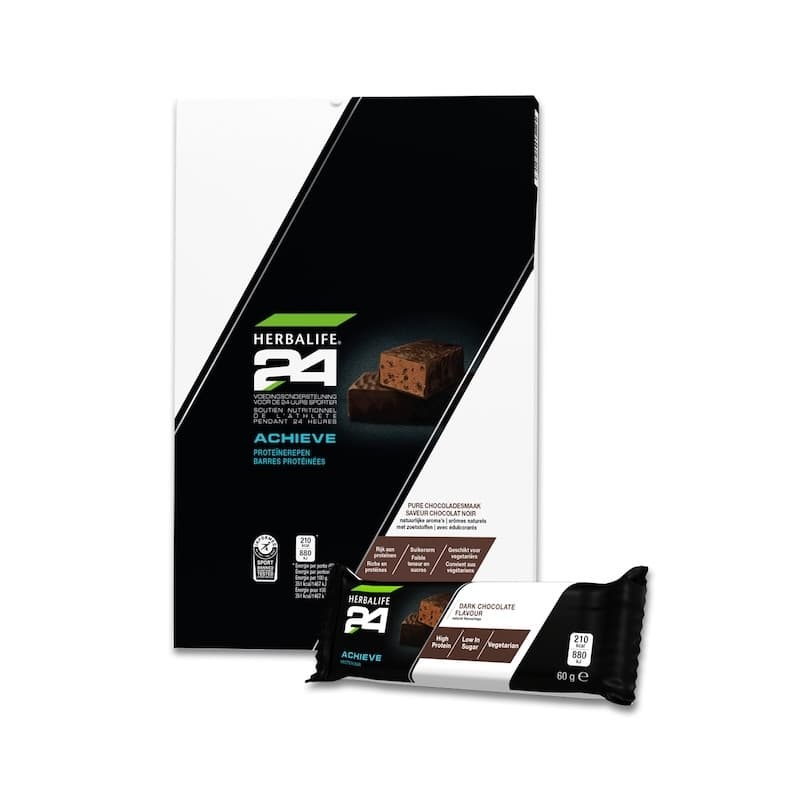 Barres protéinées Achieve H24 Chocolat noir 6 barres de 60 g